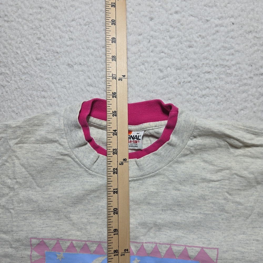 Vintage 80's T-Shirt Nature Grafic Print Distressed Faded - Picture 7 of 9